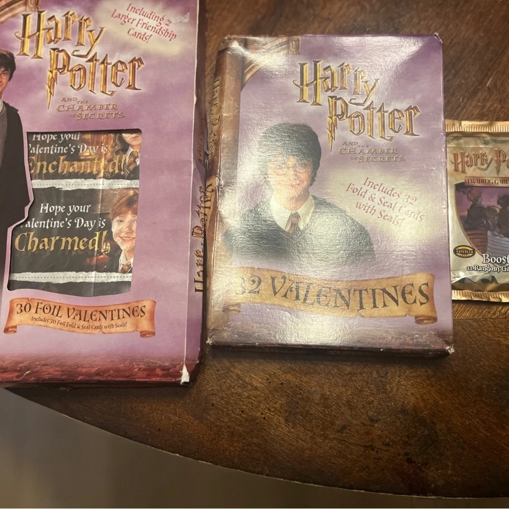 Harry Potter Chamber of Secrets Valentine collectors set : 3 separate pieces